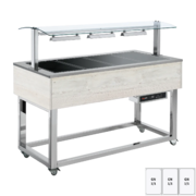 Photo 1 matériel référence RED12148: Buffet chauffé, vitrocéramique GN 3-1/1 Hemlock - ES BROWN+ 3H