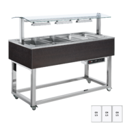 Photo 1 matériel référence RED12162: Buffet chauffé, à eau GN 3-1/1 Wenge - ES RED+ 3W