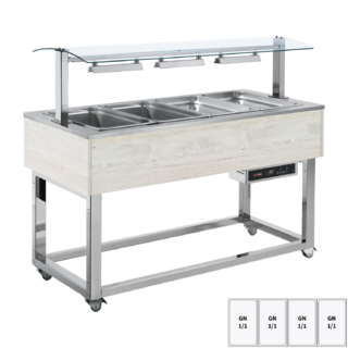 photo 1 buffet chauffé, à eau gn 4-1/1 hemlock - es red+ 4h