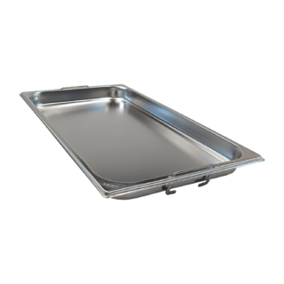 photo 1 bac gastronorme gn 1/1 - 40 poignées escamontables en inox - gn 1/1-40 u