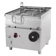 Photo 1 matériel référence RED12291: Sauteuse basculante manuelle à gaz 80 l fond en acier - BR 90/80 G