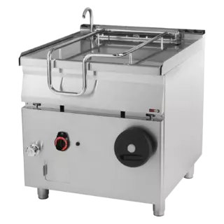 photo 1 sauteuse basculante manuelle à gaz 80 l fond en acier - br 90/80 g