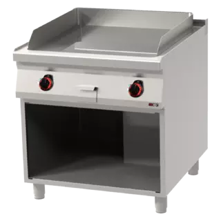 photo 1 plaque de cuisson 71x65 électrique chromée lisse avec soubassement 400 v - fthc 90/80 e