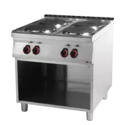 Photo 1 matériel référence RED12304: Fourneau électrique 4x feu avec soubassement 400 V - SP 90/80 E