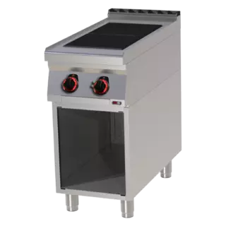 photo 1 fourneau électrique 2x feu avec soubassement 400 v - spl 90/40 e