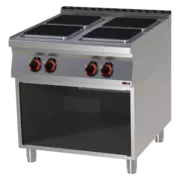 Photo 1 matériel référence RED12395: Fourneau électrique 4x feu avec soubassement 400 V - SPQ 90/80 E