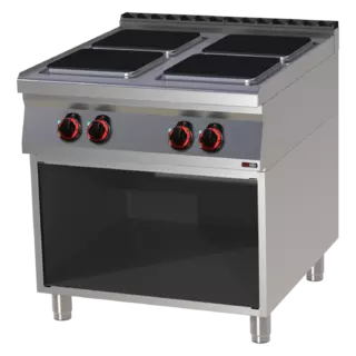 photo 1 fourneau électrique 4x feu avec soubassement 400 v - spq 90/80 e