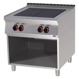 photo 1 fourneau électrique 4x feu avec soubassement 400 v - spl 90/80 e