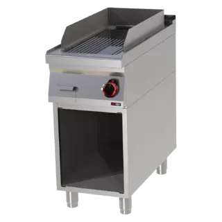 photo 1 plaque de cuisson 31x65 électrique chromée nervurée avec soubassement  - ftrc 90/40 e