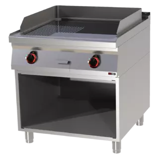 photo 1 plaque de cuisson 71x65 électrique chromée combinée avec soubassement - fthrc 90/80 e