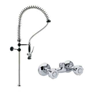 photo 1 douchette murale avec robinet - doc 2+