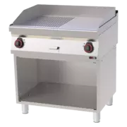 Photo 1 matériel référence RED12417: Plaque de cuisson 80x51 électrique chromée combinée avec soubassement 400 V - FTHRC 70/80 E