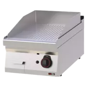 Photo 1 matériel référence RED12420: Plaque de cuisson 40x51 à gaz chromée nervurée sans soubassement - FTRC 70/04 G