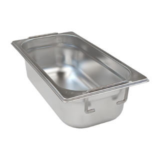 photo 1 bac gastronorme gn 1/3 - 100 poignées escamontables en inox - gn 1/3-100 u