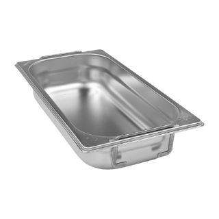 photo 1 bac gastronorme gn 1/3 - 65 poignées escamontables en inox - gn 1/3-65 u