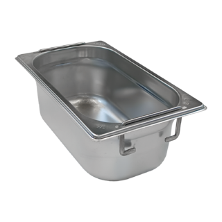 photo 1 bac gastronorme gn 1/4 - 100 poignées escamontables en inox - gn 1/4-100 u