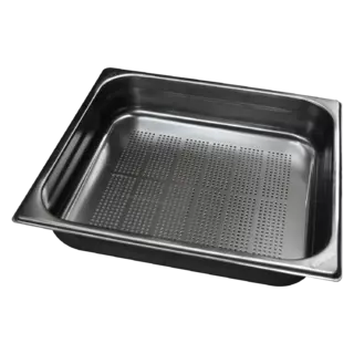 photo 1 bac gastronorme perforé gn 2/1 - 150 poignées escamontables en inox - gnd 2/1-150 u