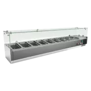 Photo 1 matériel référence RED13360: Vitrine refrigerée de comptoir 8 x GN 1/4 - MCH 4180