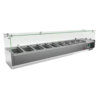 photo 1 vitrine refrigerée de comptoir 8 x gn 1/4 - mch 4180