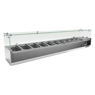 photo 1 vitrine refrigerée de comptoir 10 x gn 1/4 - mch 4200