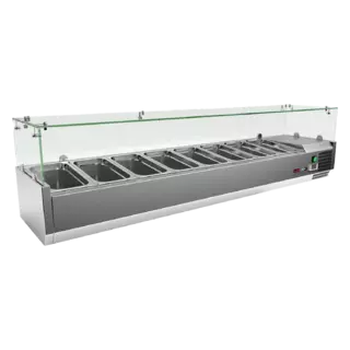 photo 1 vitrine refrigerée de comptoir 8x gn 1/3 - mch 3180
