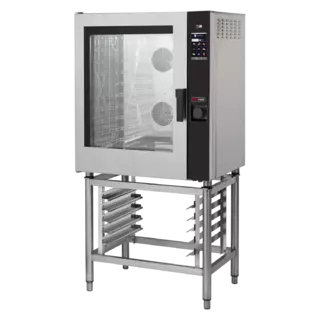 photo 1 four à convection él.10x gn 1/1, 17,4 kw, à injection, tactile, lavage automatique, porte gauche - mpd 1011 x elam