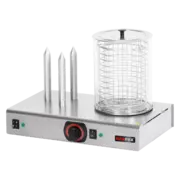 Photo 1 matériel référence RED1451: Hot dog 3 plots avec panier et manchon en verre - HD 03 NK