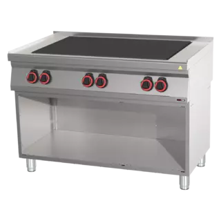 photo 1 fourneau électrique avec 6 coup de feu  avec soubassement - spl 70/120 e