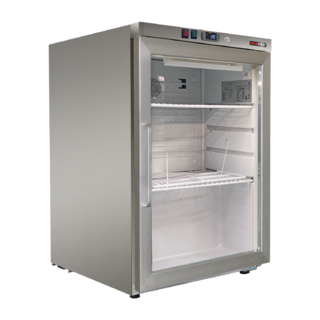 photo 1 armoire réfrigerée froid positif 130 l, porte verre, inox - drr 200 gs