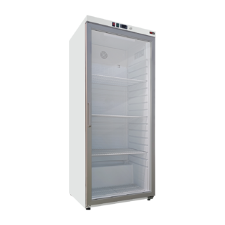 photo 1 armoire réfrigerée froid positif 350 l, porte verre, blanche - drr 400/g