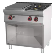 Photo 1 matériel référence RED18738: Fourneau coup de feu à gaz 3x brûleur avec soubassement - STP 70/80 G