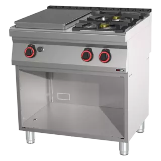 photo 1 fourneau coup de feu à gaz 3x brûleur avec soubassement - stp 70/80 g