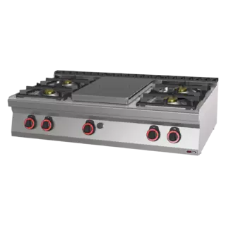 photo 1 fourneau coup de feu à gaz 5x brûleur sans soubassement - stp 70/012 g