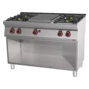 Photo 1 matériel référence RED18740: Fourneau coup de feu à gaz 5x brûleur avec soubassement - STP 70/120 G