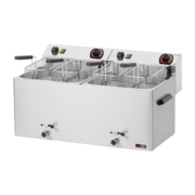 Photo 1 matériel référence RED20290: Friteuse électrique double 0,74 kW/l, 11+11 l TOP avec robinet de vidange 400 V - FE 1010 TD