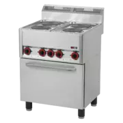 Photo 1 matériel référence RED2051: Fourneau électrique avec four à air chaud électrique GN 1/1 - 4x feu 400 V - SPT 60 ELS