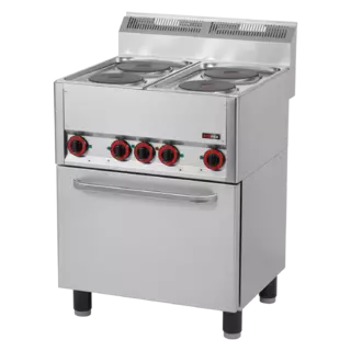 photo 1 fourneau électrique avec four à air chaud électrique gn 1/1 - 4x feu 400 v - spt 60 els