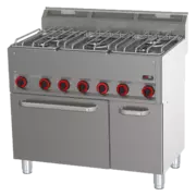 Photo 1 matériel référence RED2055: Fourneau combiné avec four à air chaud électrique GN 1/1 - 5x brûleur - SPT 90/5 GL