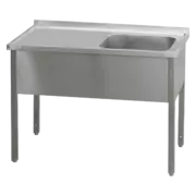 Photo 1 matériel référence RED2568: Table de lavage 180x70x90 - 1x évier 50x40x30 égouttoir gauche - MSJOL 7018