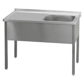 photo 1 table de lavage 180x70x90 - 1x évier 50x40x30 égouttoir gauche - msjol 7018