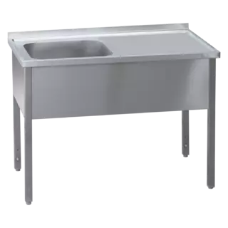 photo 1 table de lavage 140x70x90 - 1x évier 50x40x30 égouttoir droit - msjop 7014