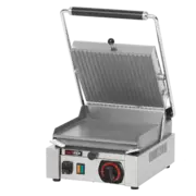 Photo 1 matériel référence RED3498: Panini Grill électrique lisse, plaque supérieure nervurée 26x24 230 V - PS 2010 L
