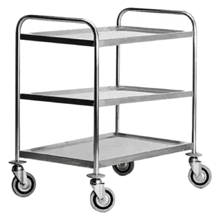 photo 1 chariot de service, 3 étagères 1000 mm - cr 103