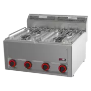 Photo 1 matériel référence RED4090: Fourneau à gaz 4x brûleur sans soubassement - SP 60 GL