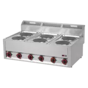 Photo 1 matériel référence RED4092: Fourneau électrique 6x feu sans soubassement 400 V - SP 90 ELS