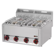 Photo 1 matériel référence RED4114: Fourneau à gaz 4x brûleur sans soubassement - SP 60 GLS