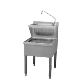 photo 1 évier combiné avec batterie à actionner avec jambe 60 cm - vkn 60 b