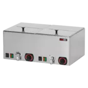 Photo 1 matériel référence RED5199: Chauffe charcuterie double avec robinet de vidange 2x GN 1/2 - WEV 11