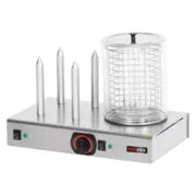 Photo 1 matériel référence RED5542: Hot dog 4 plots avec un panier  avec manchon en verre - HD 04 NK