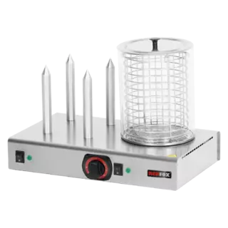 photo 1 hot dog 4 plots avec un panier  avec manchon en verre - hd 04 nk